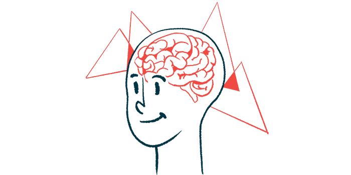 An illustration highlighting the brain in a person's head.