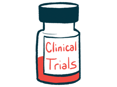 A medicine bottle is shown labeled clinical trials.