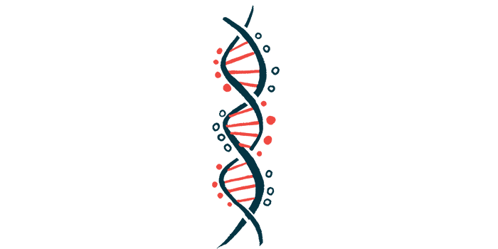 This illustration of a DNA strand shows its hallmark double helix.