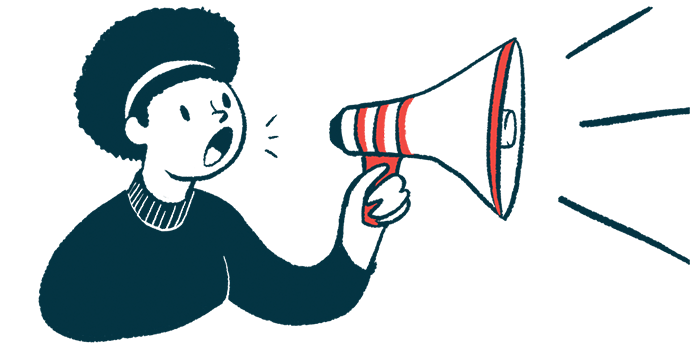 healthcare | Multiple Sclerosis News Today | Survey | Illustration of woman talking through megaphone