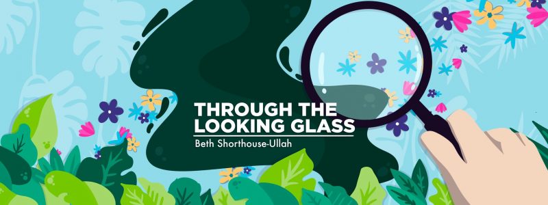 Main graphic for "Through the Looking Glass," Multiple Sclerosis News Today, a column by Beth Shorthouse-Ullah