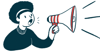 clinical trials | Multiple Sclerosis News Today | woman with megaphone announcement illustration