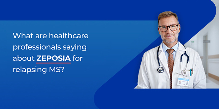 What are healthcare professionals saying about Zeposia header image