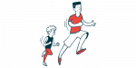 MS and exercise | Multiple Sclerosis News Today | review study of exercise programs | illustration of man and boy running