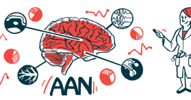 tolebrutinib | Multiple Sclerosis News Today | AAN brain presentation illustration