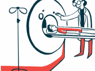 A technician prepares a patient to undergo an MRI scan.