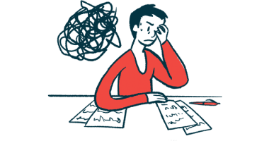 An illustration of an angry cloud shows a person's frustration while working on some documents.