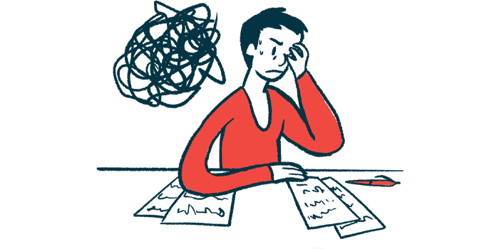 An illustration of an angry cloud shows a person's clear frustrated while working on some documents.