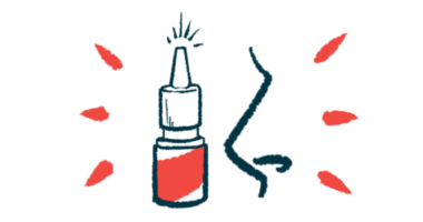 An illustration shows an bottle of intranasal spray.