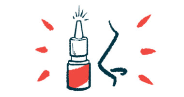 An illustration of an intranasal spray bottle.