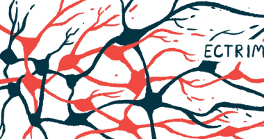 An illustration of neurons as part of the Ectrims2022 conference.