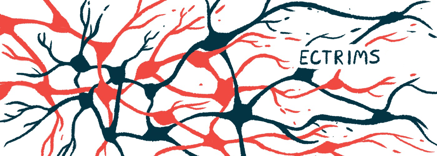 An illustration of neurons as part of the Ectrims2022 conference.