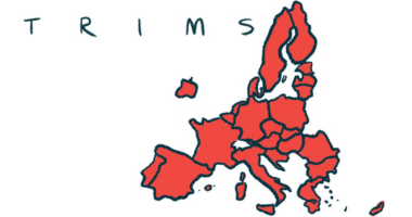 An illustration of a map of Europe for the ECTRIMS conference.