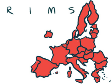 An illustration of a map of Europe for the ECTRIMS conference.