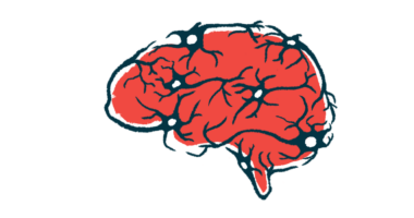 An illustration shows neurons, or nerve cells, in the human brain, shown in profile.