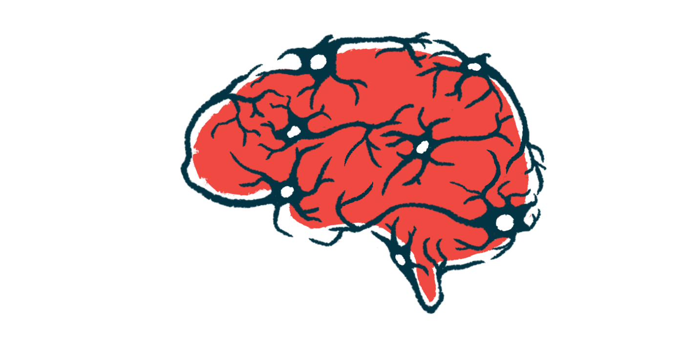 An illustration shows neurons, or nerve cells, in the human brain, shown in profile.