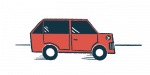 An illustration of a red car.