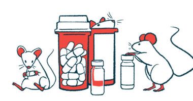 A trio of mice climb in and around prescription bill bottles in this illustration.