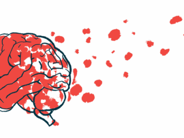 An illustration shows a profile image of a damaged brain.