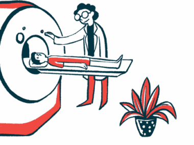 A technician preps a person for an MRI scan, alongside an IV stand.