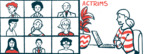 An illustration for ACTRIMS showing a woman in an online meeting.