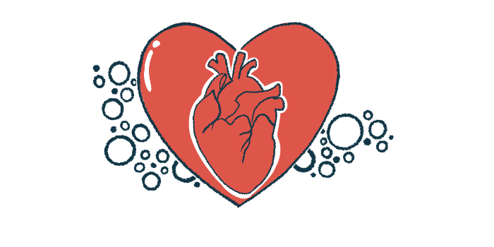 An illustration for cardiac health, showing a the heart as an organ inside a heart-shaped drawing.