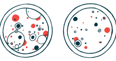 Illustration shows microscopic cells in a petri dish.