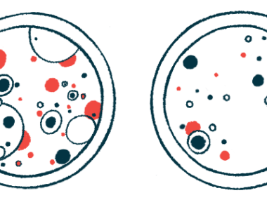 Illustration shows microscopic cells in a petri dish.