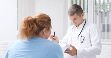 Doctor and patient in office