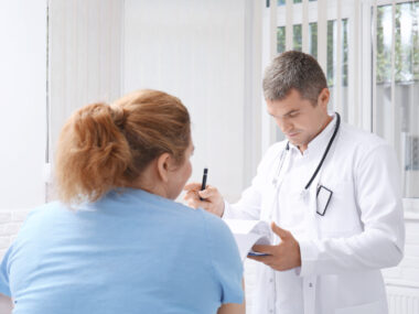 Doctor and patient in office