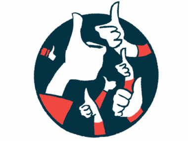 Various hands are shown giving the thumbs-up sign.