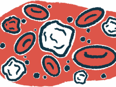 White blood cells are distinct from red blood cells in this illustration.