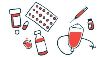 Different types of medications are pictured, including tablets, liquid medicine, an injection syringe, and a intravenous infusion bag.