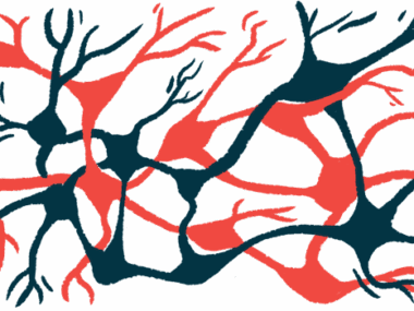 An illustration shows a close-up view of neurons, or nerve cells.