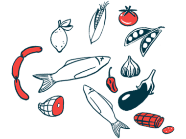 A variety of foods are depicted in this illustration.