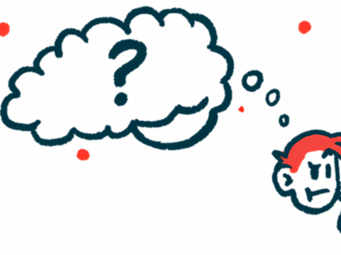 A question mark appears in a thought bubble above a person's head.