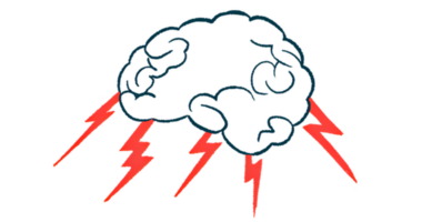 Lightning bolts are pictured shooting out from a human brain.