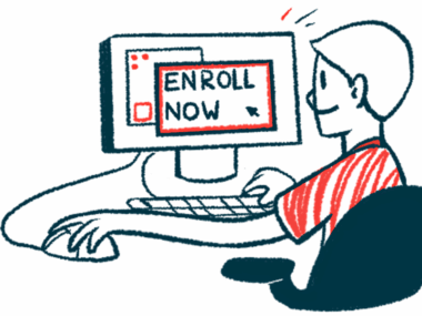 A person looks at a computer monitor, with his hand on a mouse, as the screen reads 