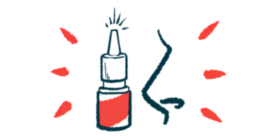 An illustration shows an bottle of intranasal spray.