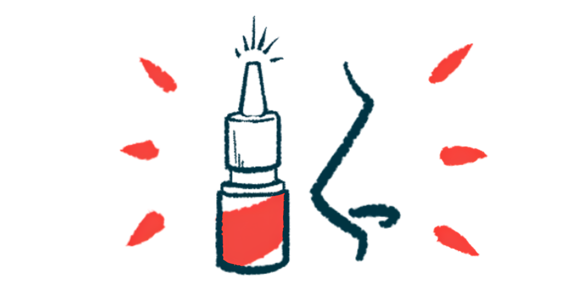 An illustration shows an bottle of intranasal spray.