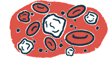 Illustration of white blood cells.