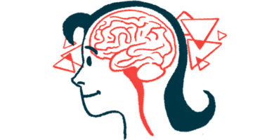 An illustration shows the human brain inside a person's head, seen in profile.