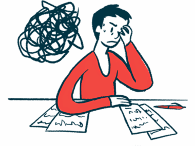 A dark cloud hangs over a frustrated-looking person sitting at a desk filled with paperwork.