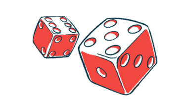 A risk illustration shows a pair of dice being thrown.