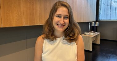 Jana Hlavacova, an MS advocate, is pictured at ECTRIMS 2025 in Barcelona, Spain.