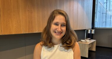 Jana Hlavacova, an MS advocate, is pictured at ECTRIMS 2025 in Barcelona, Spain.