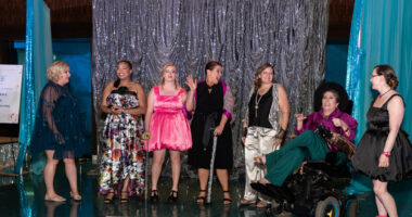 Models at 2024's MS Focus on Fashion pose for a picture.