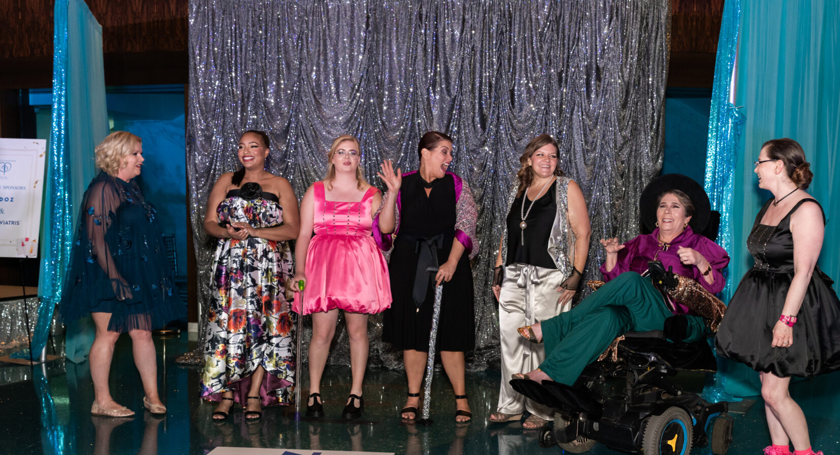 Models at 2024's MS Focus on Fashion pose for a picture.