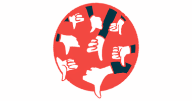 Eight hands are shown giving the 