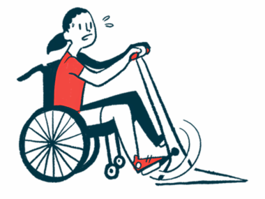 A person using a wheelchair is seen doing adaptive exercise.